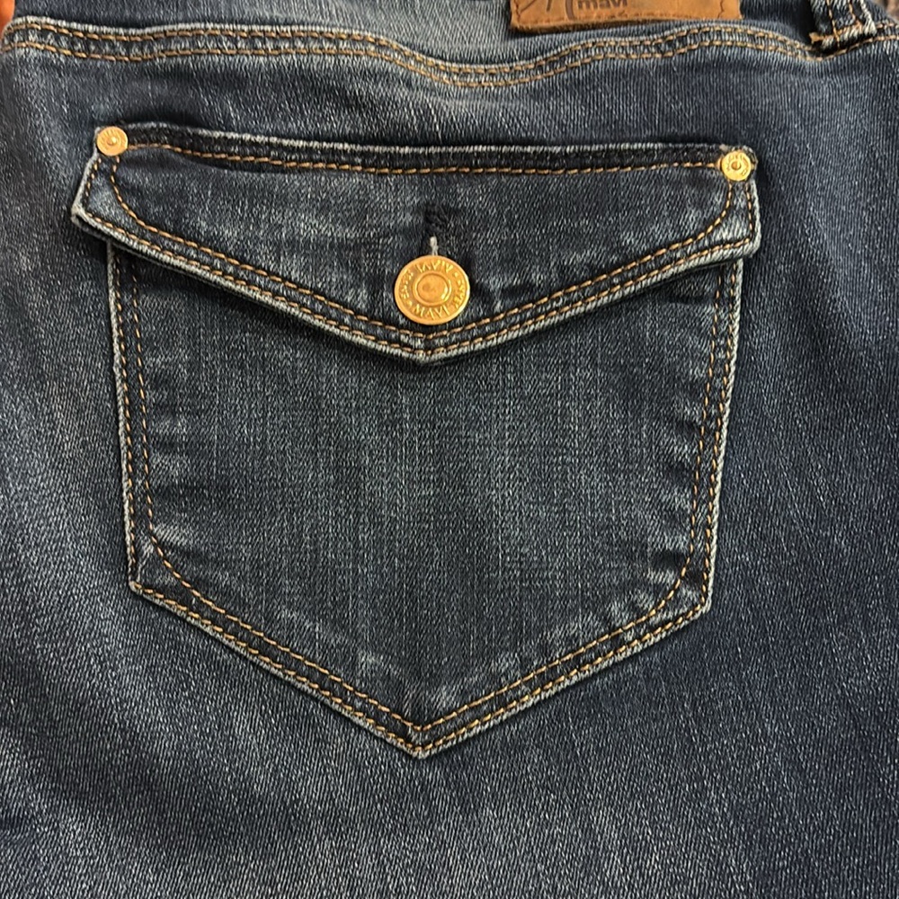 Mavi Jeans Womens Size 31 / 12 Bootcut Distressed Flap Pocket Malin Stretch